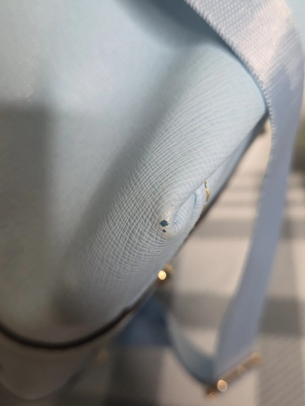 Light Blue Dooney & Bourke Bristol Satchel Handbag - Picture 5 of 8